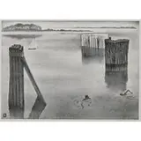 Louis Lozowick, Quiet Harbor (Swimming Hole), 1932