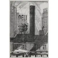 Emil Ganso, NY Roofs (Electric Sign), 1935