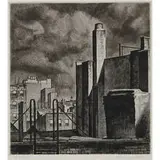 Armin Landeck, Approaching Storm, Manhattan, 1937