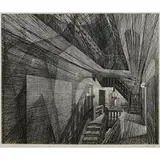Armin Landeck, Stairhall, 1950
