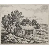 Birger Sandzén, Old Ranch House, 1944