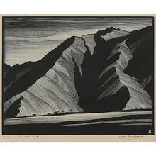 Paul Landacre, Desert Wall, 1932
