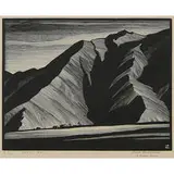 Paul Landacre, Desert Wall, 1932