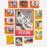 Andy Warhol, Flesh film poster and lobby cards, c. 1968, offset lithograph on paper