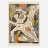 Personnages du Sacre du Printemps (Plate VI) by Marino Marini, 1974, lithograph on Arches paper, sold Jul 2019