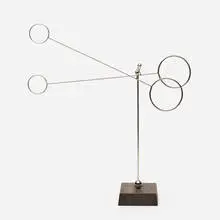 Untitled by Joseph Burlini, 1982, enameled steel, stained pine, sold Jul 2019