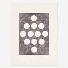 Bruce Conner, #121 TWELVE MOONS, 1970-71, offset lithograph on Rives paper
