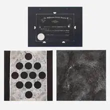 lithograph negatives, set of three by Bruce Conner, c. 1970, photographically printed film, sold Jul 2019