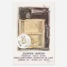 Souvenir exhibition poster by Jasper Johns, 1970, offset lithograph on paper, sold Jul 2019