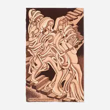 Peter Saul, Nude Descending a Staircase, 1976, lithograph on paper