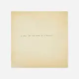 James Lee Byars, text on vellum