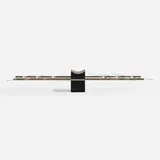 7+ table lamp by Dante Bandini and Theodore Waddell, 1969, stainless steel, plastic, glass, sold Jul 2019