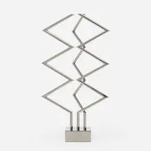 3 x 3 Interplay by Yaacov Agam, 1970, chrome-plated brass, sold Jul 2019