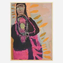 shout for joy by Corita Kent, 1960, screenprint on paper, sold Jul 2019