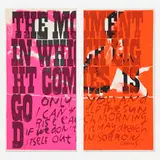 only you and i (diptych) by Corita Kent, 1969, screenprint on paper, sold Jul 2019