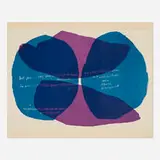 love and a butterfly #2 by Corita Kent, 1963, screenprint on paper, sold Jul 2019