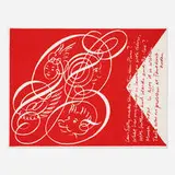b is for be-ins by Corita Kent, 1968, screenprint on paper, sold Jul 2019