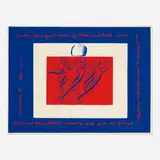 w is for white stone by Corita Kent, 1968, screenprint on paper, sold Jul 2019