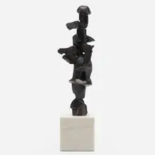 Untitled by Dimitri Hadzi, c. 1970, bronze, marble, sold Jul 2019