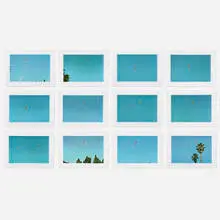 John Baldessari, Throwing Three Balls in the Air to Get a Straight Line (Best of Thirty-Six Attempts), 1973, offset lithograph on paper