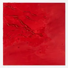 David Budd, Journey Without Maps (Red), 1981, acrylic on canvas