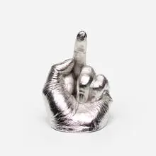 Ai Weiwei, Artist's Hand, 2017, rhodium electroplated cast urethane resin