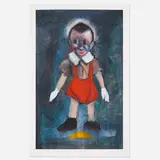 Jim Dine, Pinocchio, 1998, digital print and etching, hand-colored with synthetic polymer paint and charcoal