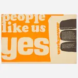 people like us yes by Corita Kent, 1965, screenprint on paper, sold Jul 2019