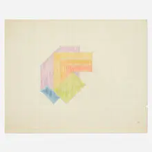 Untitled (#38) by Neil Williams, c. 1965, colored pencil on paper, sold Jul 2019