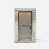 Maurizio Cattelan, The Wrong Gallery, 2006, wood, brass, steel, aluminum, resin, plastic, glass and electric lighting