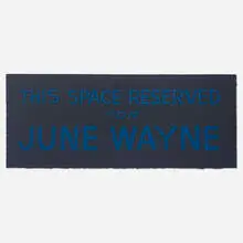 Bruce Conner, This Space Reserved for June Wayne, 1965, lithograph on paper