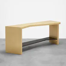 console, model 5035 by Paul Theodore Frankl, c. 1948, cork, lacquered mahogany, sold Jun 2019