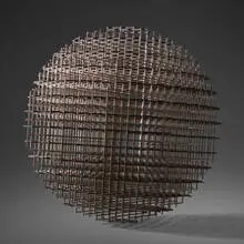 Sphère-trames by François Morellet, 1962, stainless steel, sold Jun 2019