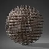François Morellet, Sphère-trames, 1962, stainless steel
