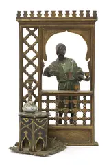 Franz Bergman, Untitled, an Austrian cold-painted bronze group of a coffee vendor