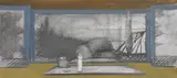 David Tindle, Untitled, mixed media sheet 25 x 50.5cm