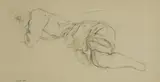 Albert Rutherston, Untitled, pencil and wash 20 x 38cm .