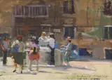 Richard Pikesley, Untitled, oil on canvas laid down on board 15.5 x 20.5cm