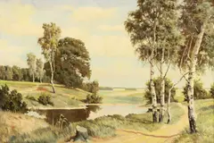 Fritz Saliger, Untitled, oil on canvas 61 x 92cm Provenance: With Stacy Marks. .