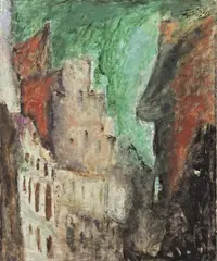 Lyonel Feininger, Shadow of dissolution (Dunkelgeahnte Auflösung), 1953, Öl auf Leinwand
