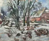Lovis Corinth, Gutshof im Winter, 1912, Öl auf Leinwand