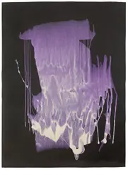 Sigmar Polke, Ohne Titel (Interferenzbild Violett), 1999, Interferenzfarbe auf schwarz grundiertem Papier