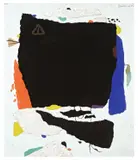Willi Baumeister, Montaru mit Gondel, 1954, Öl mit Kunstharz und Sand auf Hartfaser