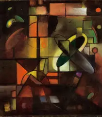 Georg Muche, Ohne Titel, Um 1916, Öl auf Leinwand