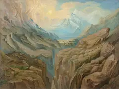Otto Dix, Am Julierpass, 1936, Öl auf Hartfaser