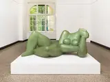 Karl Hartung, Große Liegende, 1951, Bronze mit grünlicher Patina