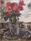 Lovis Corinth, Rote Rosen, 1925, Öl auf Leinwand