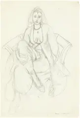 Henri Matisse, La Persane, 1929, Bleistift auf Papier