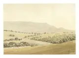 Caspar David Friedrich, Mittelgebirgslandschaft, Um 1828, Aquarell über Bleistift auf Papier