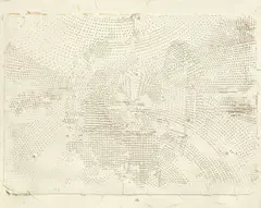 Otto Piene, Rasterbild“. 1957/81/87, Öl auf Karton auf Leinwand